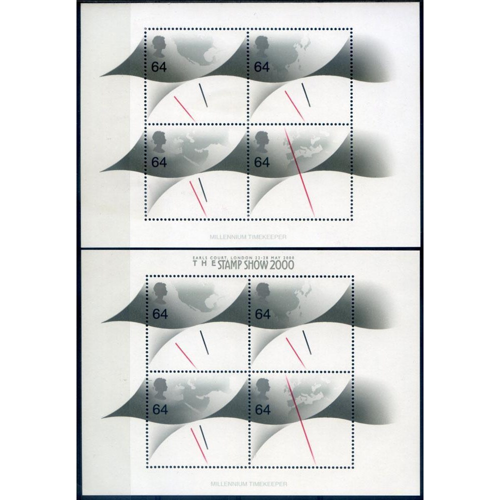 Nuovo Millennio e "Stamp Show 2000". 2 foglietti.