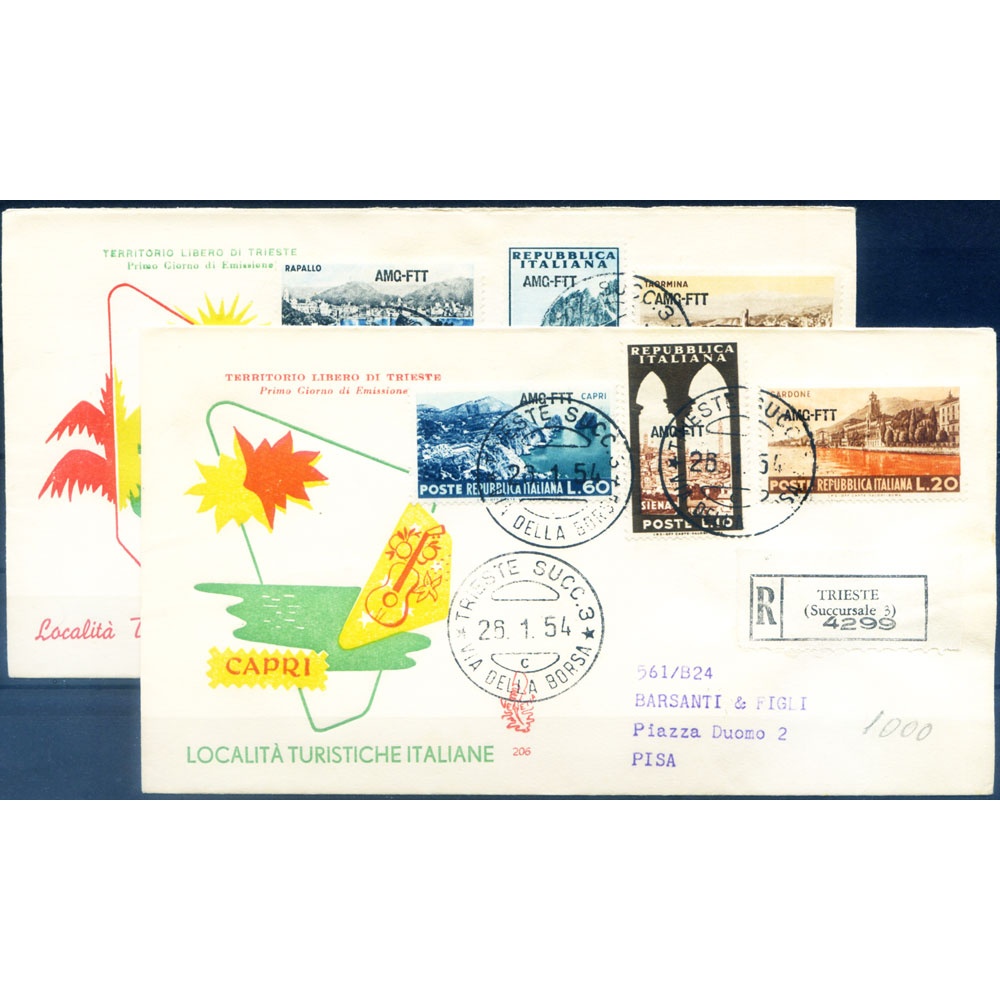 Zona A. Turistica FDC 1954.