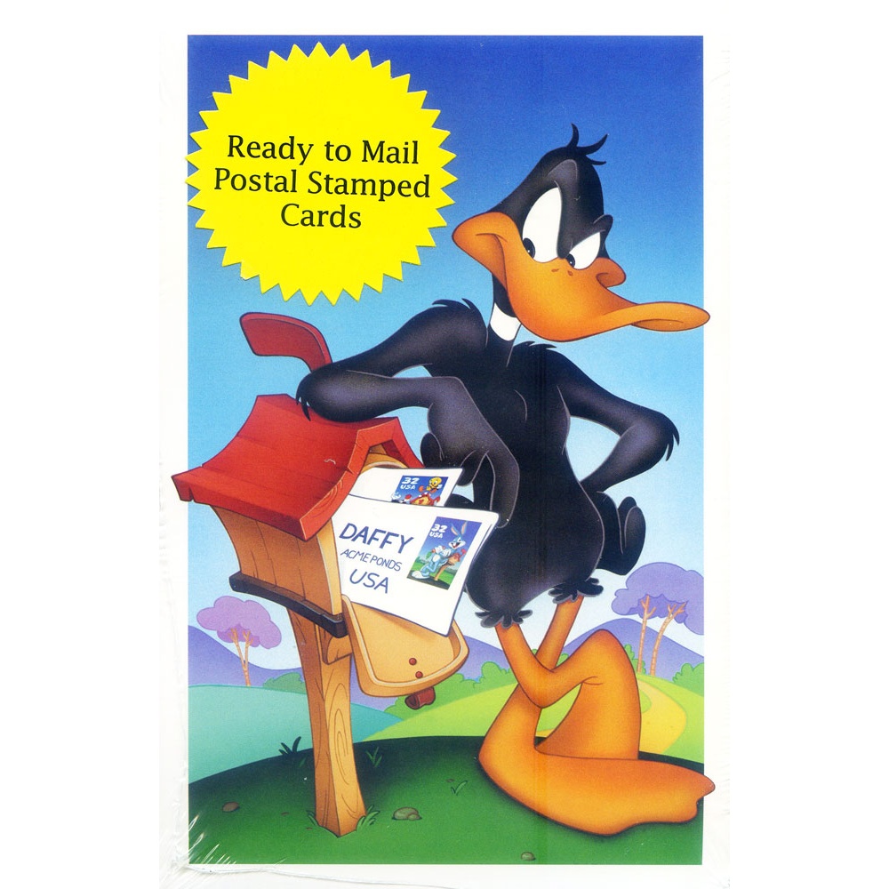 Duffy Duck. Set ufficiale di 10 cartoline "ready-to-mail" (ancora chiuso).